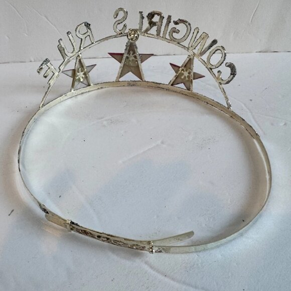 Set of 10 COWGIRLS RULE Sparkle Pink Star Hat Bands Tiaras Bridal Shower Theme